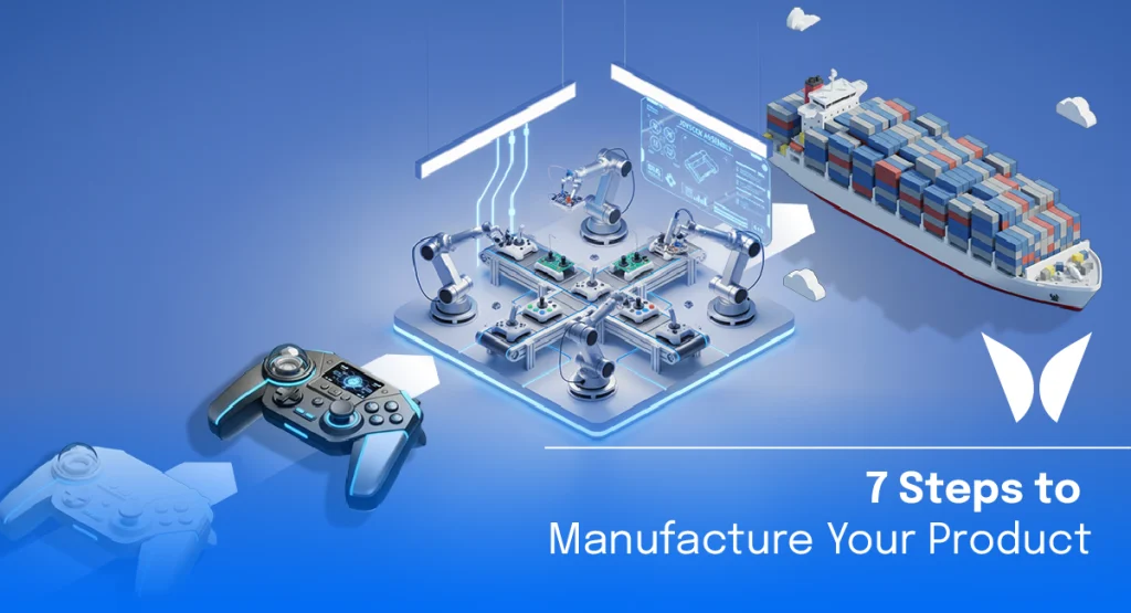 Infographic on 7 Steps To Manufacture your Product